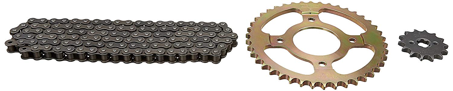 Uno Minda CH-5006 Quadra Rivet Chain & Alloy Steel Hardened Sprockets Chain & Sprocket Kit - R428 SIZE-108L / 14T / 42T(4H) For Hero Super Splendor 